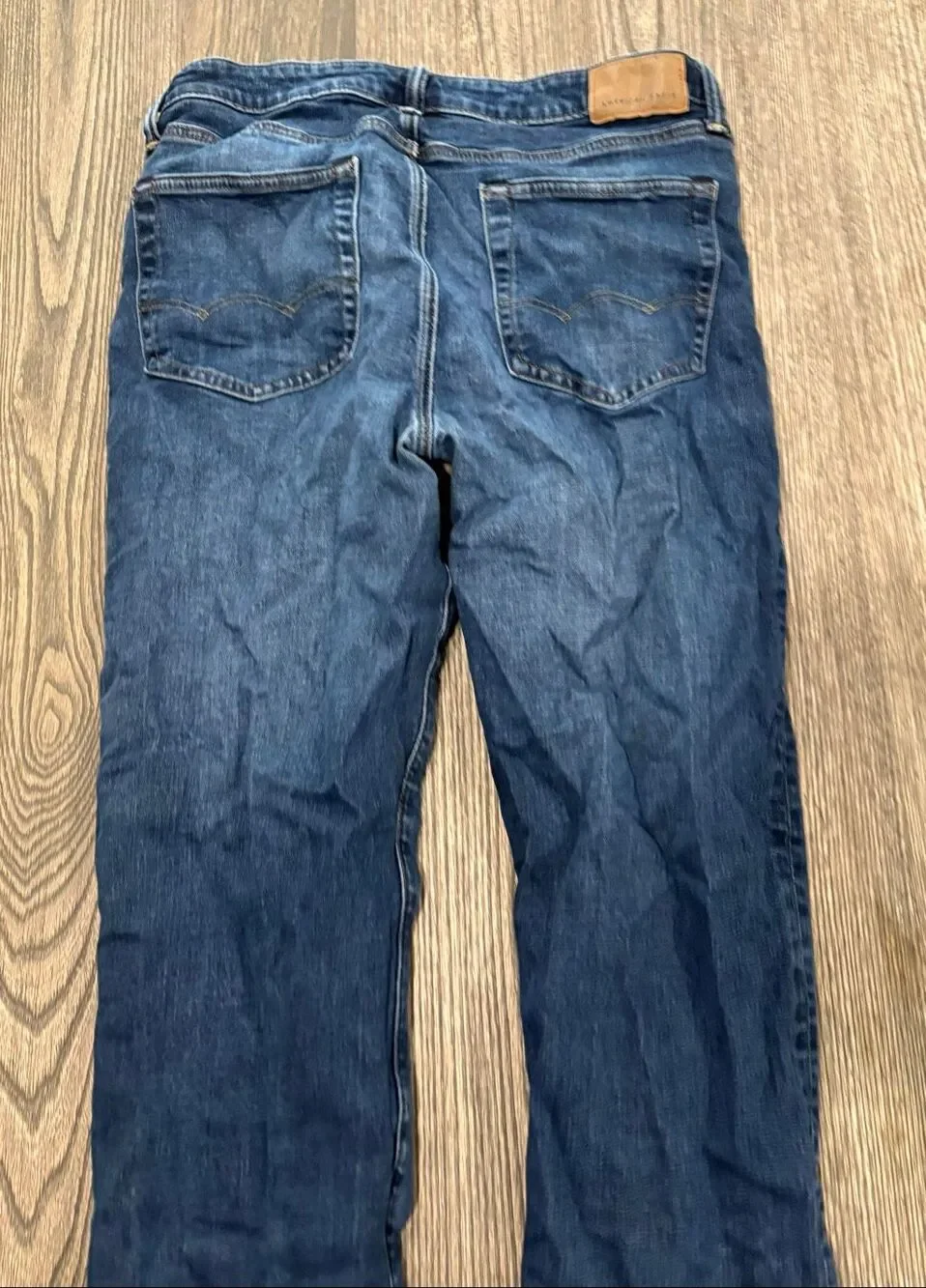 American Eagle Outfitters Men's Airflex+ Straight Jeans Blue Denim Size 32x32